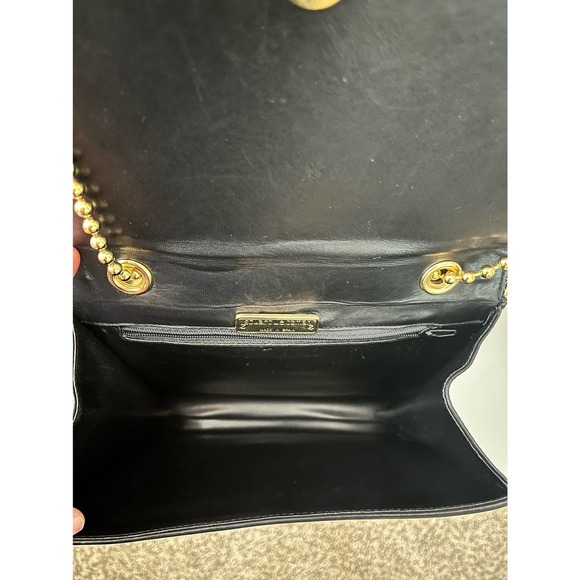 Vintage Stuart Weitzman Black Leather Convertable Crossbody or Shoulder Purse - Picture 4 of 4